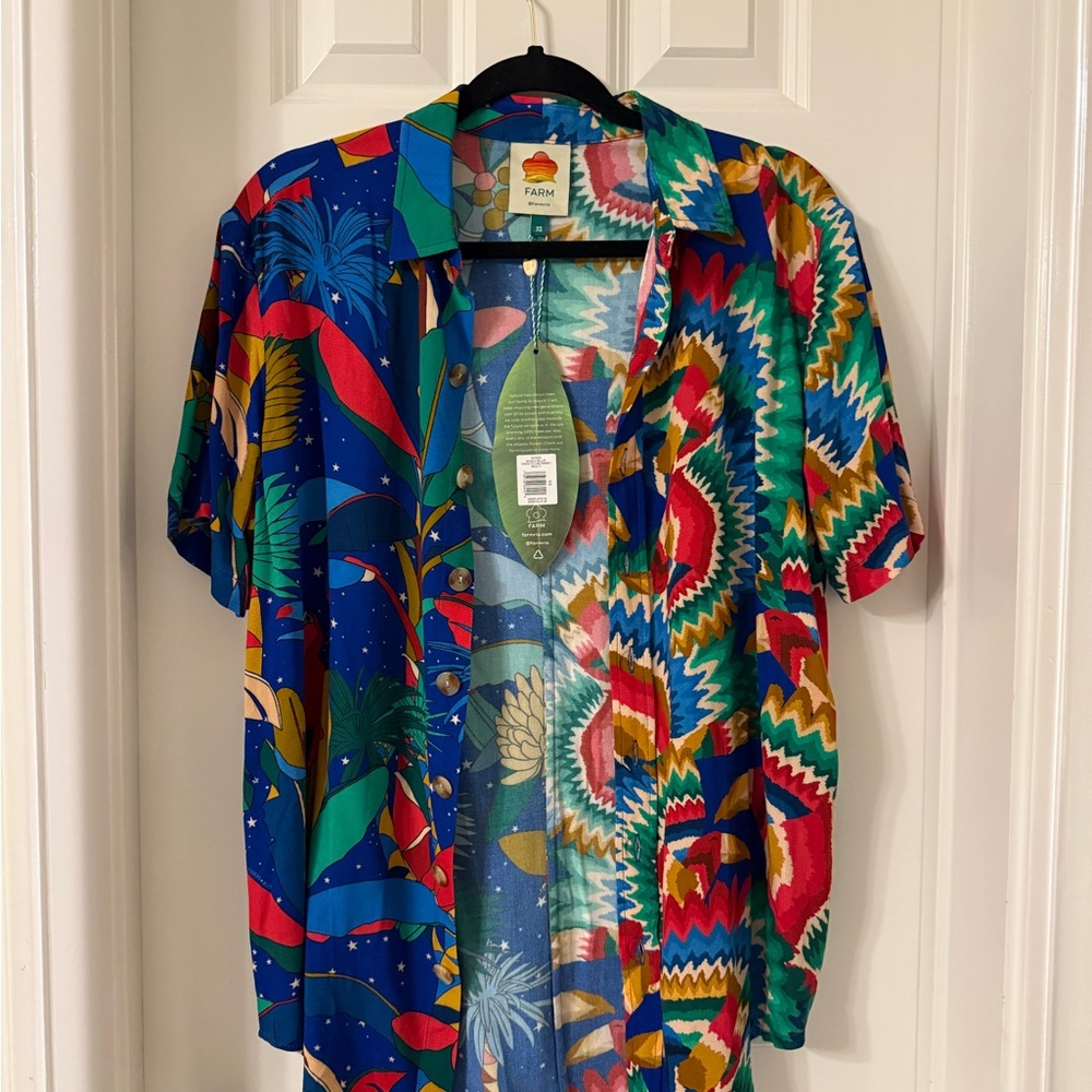Farm Rio NWT colorful shirt, size XS